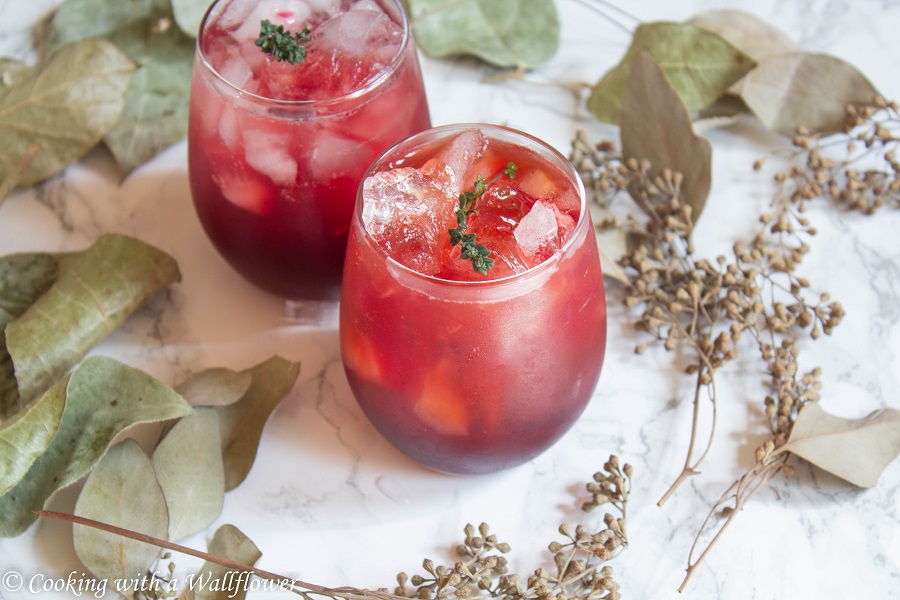 Sparkling Pomegranate Apple Lemonade | Cooking with a Wallflower
