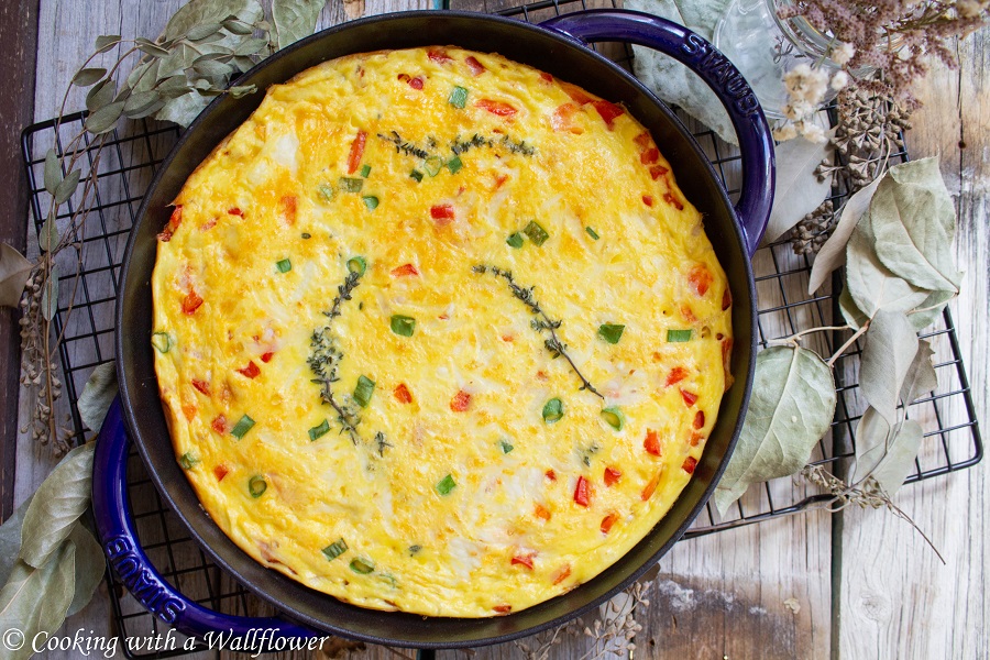 Red Bell Pepper Frittata | Cooking with a Wallflower