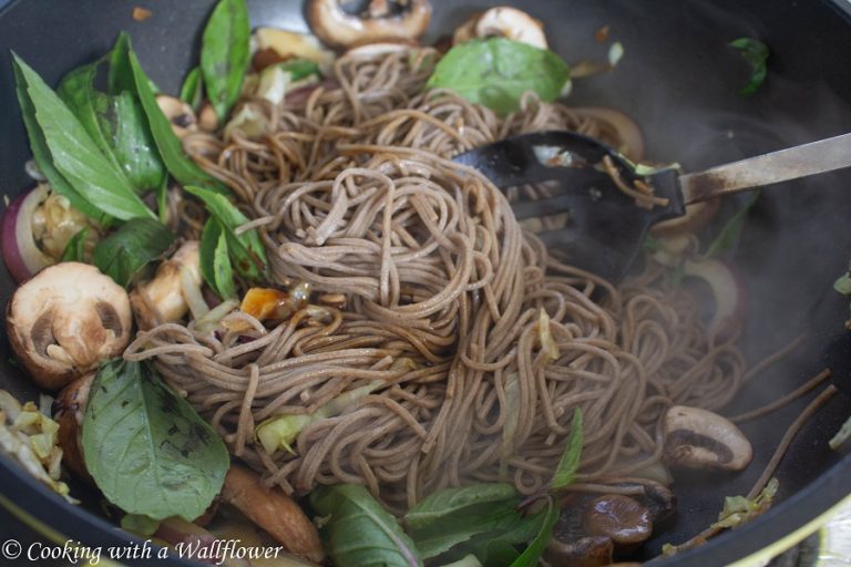 Soba Noodle Vegetable Stir Fry Cooking With A Wallflower