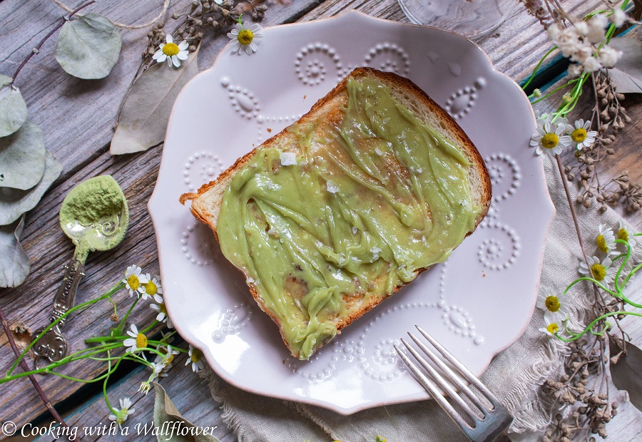 Matcha Honey Butter Toast | Cooking with a Wallflower