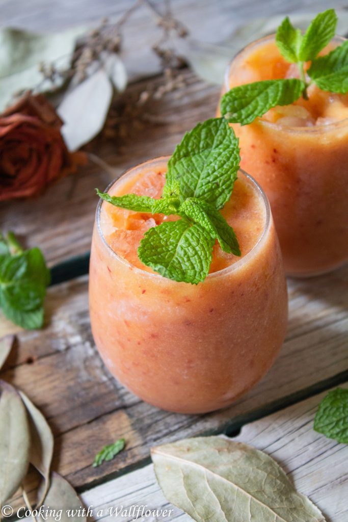 Peach Rosé Wine Slushie | Cooking with a Wallflower