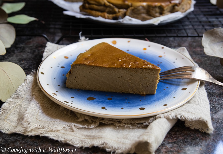 Hojicha Basque Burnt Cheesecake | Cooking with a Wallflower