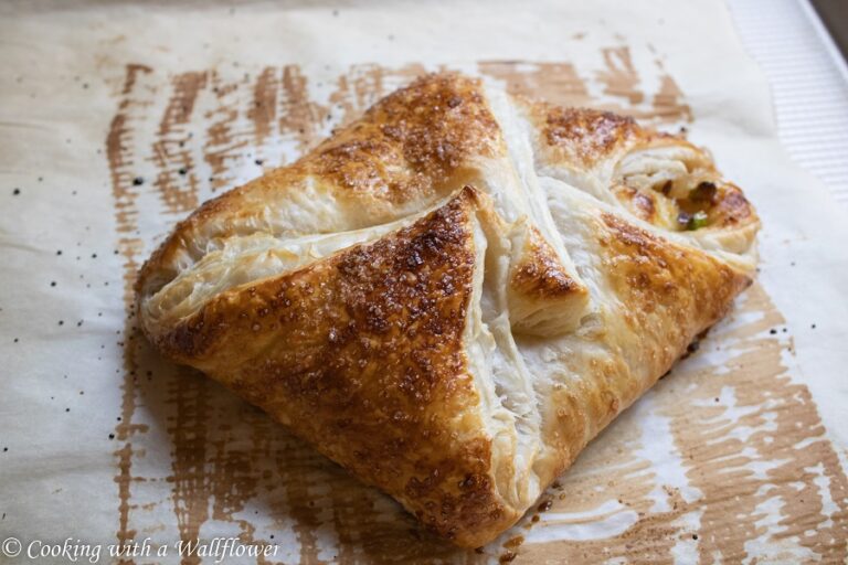 Salted Honey Pistachio Brie Puff Pastry - Cooking with a Wallflower