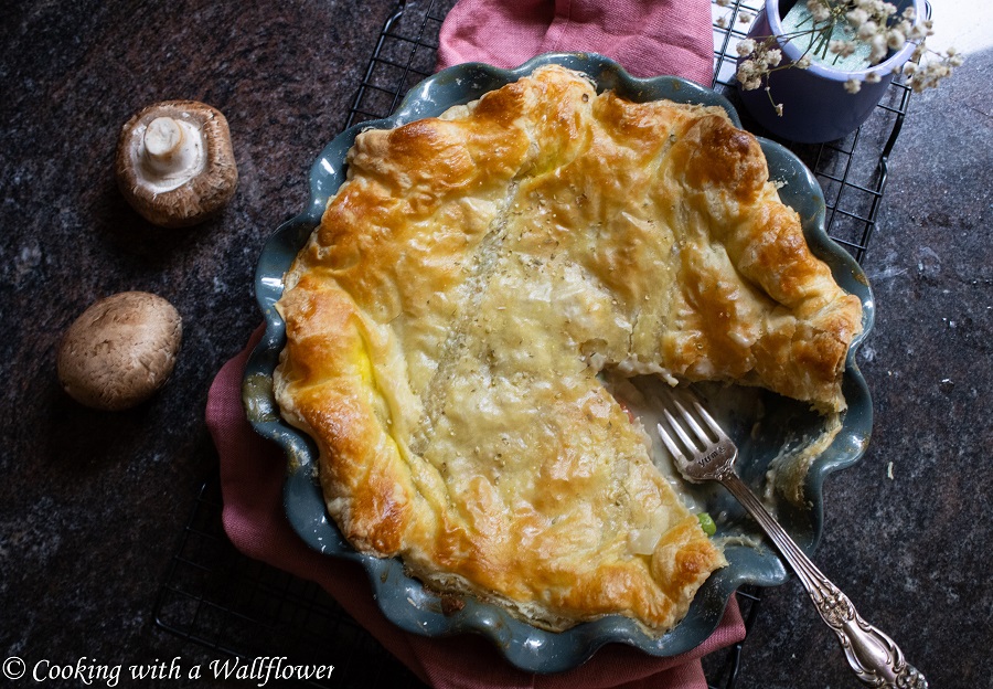 Puff Pastry Chicken Mushroom Pot Pie | Cooking with a Wallflower